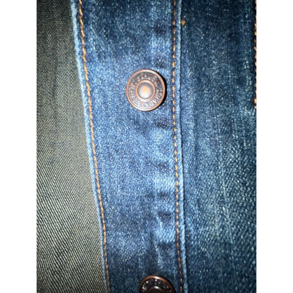 Levis Jacket Womens Size Medium Pockets Jean Trucker Red Tab Medium Wash GUC - Picture 8 of 9